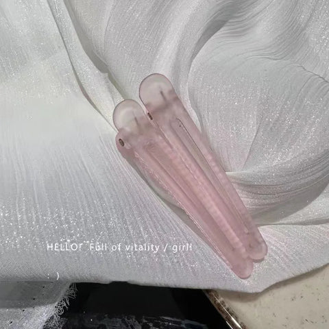 2Pcs/Lot 7.5cm Plastic Candy Colors Hairdressing Duckbill Clip Hairpins Hair Care Hair Clamps Styling Tools Professional Salon