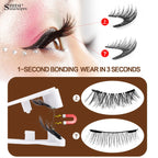 5pairs Magnetic Eyelashes Handmade 3D Natural Magnetic False Eyelashes Reusable Magnetic Eyelashes Tweezers Set Lashes Extension