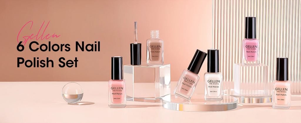 GELLEN Dark Red Jelly Transparent Gel Nail Polish Pink Skin 6pcs Set Quick Air Dry Autumn Winter Nails Polishes 10ml 2026 New