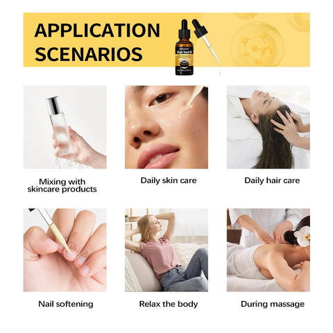 30ml Natural Black Seed Oil Serum Improve Dry&Frizzy Nourish And Repair Damaged Hair Essential Massage Oil Smooth Hair Skin Care