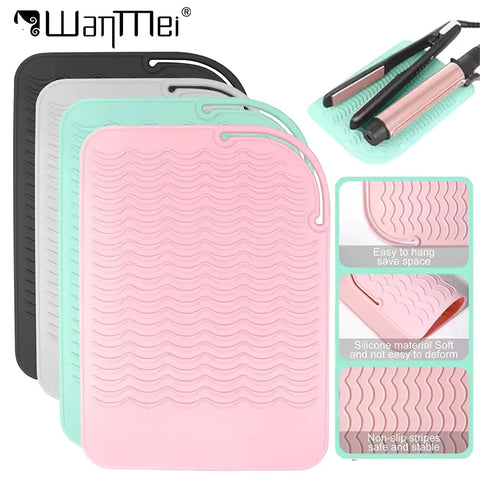 1pcs Heat Resistant Silicone Mat Pad Storage Non-Slip Mat Waterproof High Quality Pad Portable Heat Curling Iron Heatproof Tool