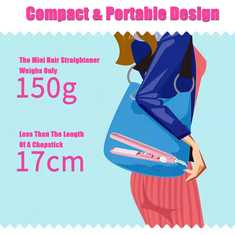 Pink Ceramic Flat Iron Hair Straightener For Smooth Finish Ceramic Floating Plates Quick Heat Up Pro Salon Curler Hair Wand