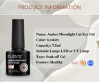 PUETNE 7.5ML Amber Moonlight Cat Magnetic Gel Nail Polish Winter Nails Jelly Glass Cat Eye Soak Off UV Semi-Permanent Varnish