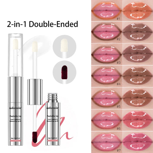 2 In 1 Lip Liner And Lip Gross Double Ended Peel Off Waterproof Matte Nourishing Moisturizing Smudge Proof Lip Tint Cosmetics