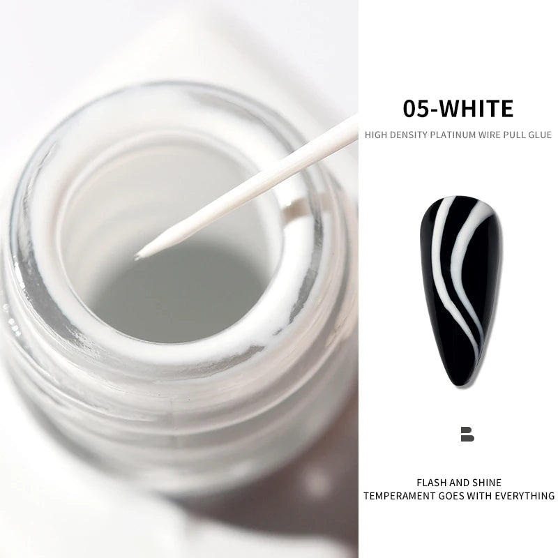 Silver/Gold Metal Gel Metallic Nail Polish Chrome 3D Metal Painted Gel Polish 5ml Liquid Mirror Effect Glossy Shine Manicure