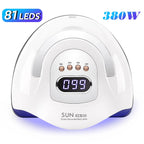 380W UV LED Lamp for Nail  84 LEDs Nail Dryer with Auto Sensor Quick-drying Manicure Lamp for Curing Nail Polish Nail Art Tools