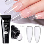 UR SUGAR Milky White Clear Pink Color 15ml Jelly Extension Nail Gel Polish Soak Off UV LED Gel Varnish Manicure Tips Tools