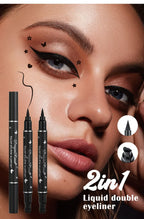 Black Eyeliner Stamp Triangle Dual-ended Liquid Eyeliner Waterproof Sweat-proof Quick Dry Eyeliner Makeup Seal Tool Cosmetics