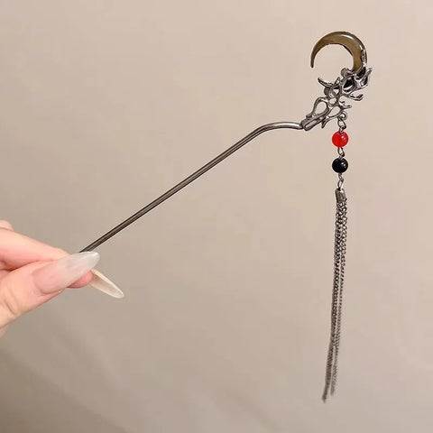high-end feel,Antique style hair accessory, women's hairpin,   black Chinese style hairpin, retro styl