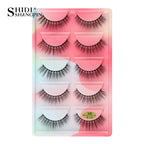 3/5 Pairs Hot Sale Natural Long 3D Mink Lashes Soft Short Faux Cils Handmade Fake Lashes Makeup Tool Eyelash Extension Maquiagem