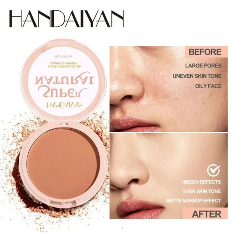 Face Setting Powder Cushion Long Lasting Oil-Control Pressed Foundations 8 Colors Matte Finish Concealer Makeup Pressed Powder