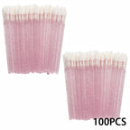 100/300PCS Crystal Lip Brush Lipstick Gloss Applicator Wands Wholesale For Eyelashes Extension Tool Kits Makeup Accessories