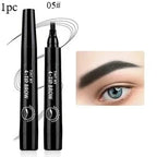 Four-pronged eyebrow pencil, four-end, long-lasting, non-smudged, water-resistant, anti-smudged eyebrow pencil