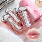 Crystal translucent lip glaze moisturizing water is not easy to fade natural color mouth red lip glaze