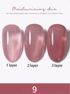 10ml 1-8pcs Milky White Quick Extension Gel Nail Polish Nude Construct Hard Semi Permanent Acrylic Extension Nail Art Varnish