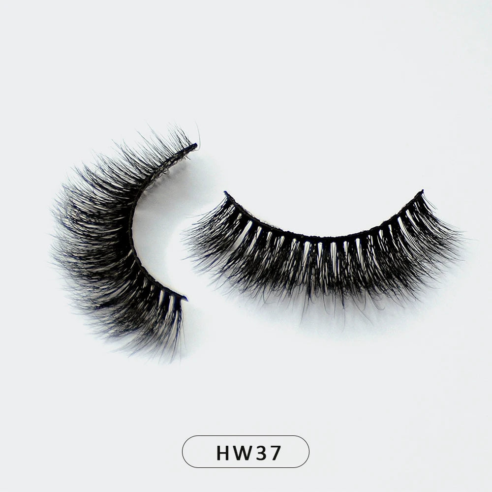 Dropshipping Wholesale Natural Wispy 3d Mink False Lashes Makeup Mink Fake Eyelashes With Soft Band Make-up For Women