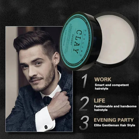 Hair Clay Matte Hair Wax for Man Texture Strong and Long Lasting Styling Fragrant Hair Wax 100g Cera Para Cabello Hombre