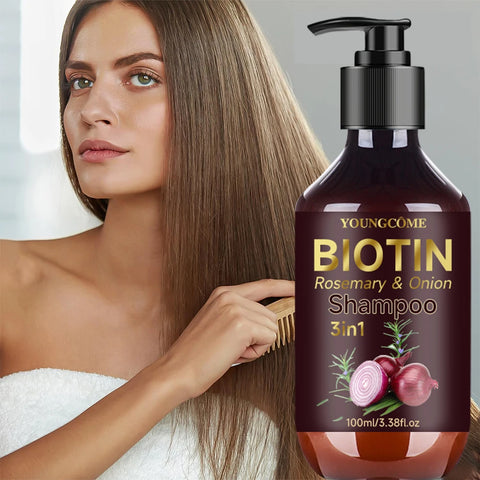 Shampoo Gently Clean Hair Biotin Rosemary Onion Shampoo Remove Dandruff Control Oil Reduce Hair Loss Stabilize Hair Roots Nouris
