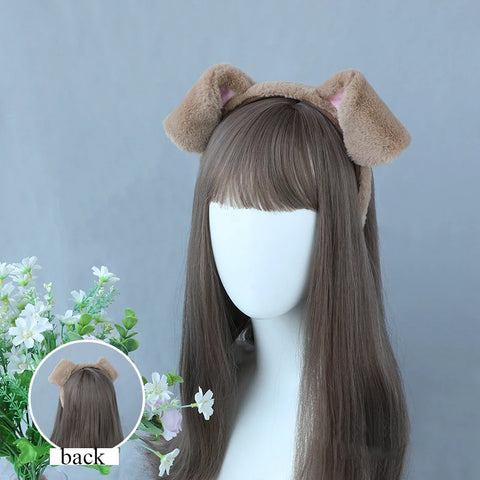 Cute Plush Antler Headband Fashion Cosplay Deer Ear Head Hoop Lolita Hair Bands Holiday Party Christmas Women Hair Accessories