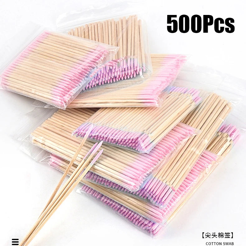 1000/500/200/180/100Pcs Profession 100% Cotton Pads For Nail Wipe Lint-Free Nail CottonGel Polish RemoverNail Art Cleaning Tools
