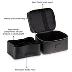 pu leather cosmetic bag with zoned storage and large capacity toiletry bag for autumn and winter new products