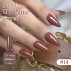 6-piece nail polish set, 15ml/bottle, suitable for all seasons, semi-permanent, easy to apply, DIY nail art designs, colorful na