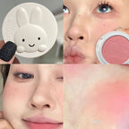 Little rabbit monochromatic blush, pseudo-plain makeup, low saturation ash powder, makeup, makeup and tender rouge
