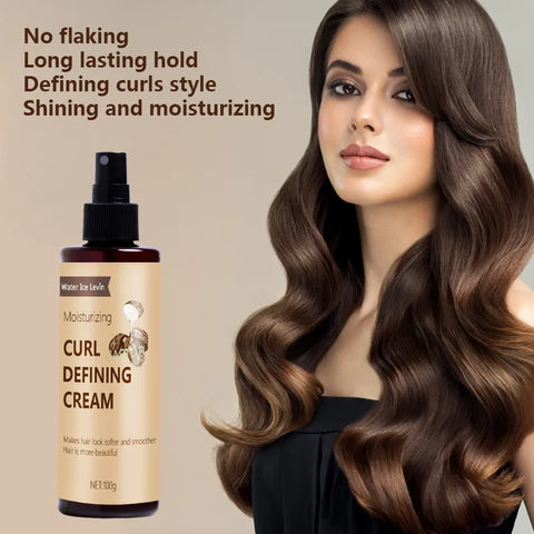 Curl Defining Cream with Keratin & Biotin - Moisturizing Formula for Softer Curls - All Hair Types