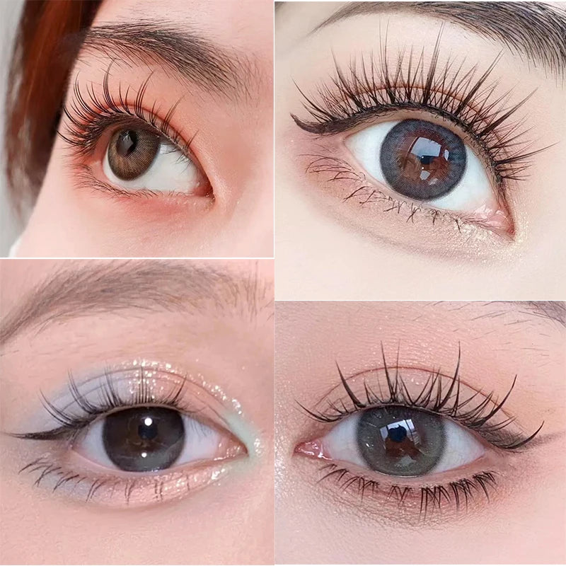 Yelix 5 Pairs Lower Lashes Strip Natural Under Lashes Small Flame Natural Bottom Eyelashes Manga Clear Band Wispy Makeup