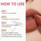 CATKIN Dreamworld Carving Lipstick, Waterproof Long Lasting Satin Nourish Moisturizing Smooth Soft 0.13 Ounce-Chinese Style