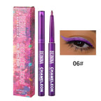Shiny Chameleon Metallic Green Eyeliner Gel Stick Smooth Multicolor Eye Shadow Pearlescent Polarized Glitter Eyes Pigment Makeup