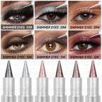 1PC Monochrome Glitter Eyeliner and Eyeshadow Pencil - Waterproof, Portable, Cutting-edge Design, Perfect Holiday Gift for Girls