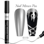 PUENTE 5ml Metallic Painting Liner Gel Polish Bright Mirror Effect Semi-Permanent UV Nail Varnish For Stunning French Nail Art