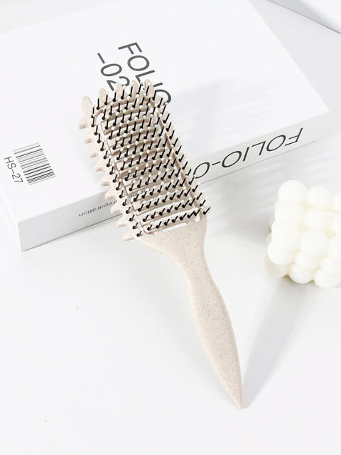 1pc curly hair styling brush - with nylon bristles and ABS handle, suitable for all hairstyles, available in multiple colors