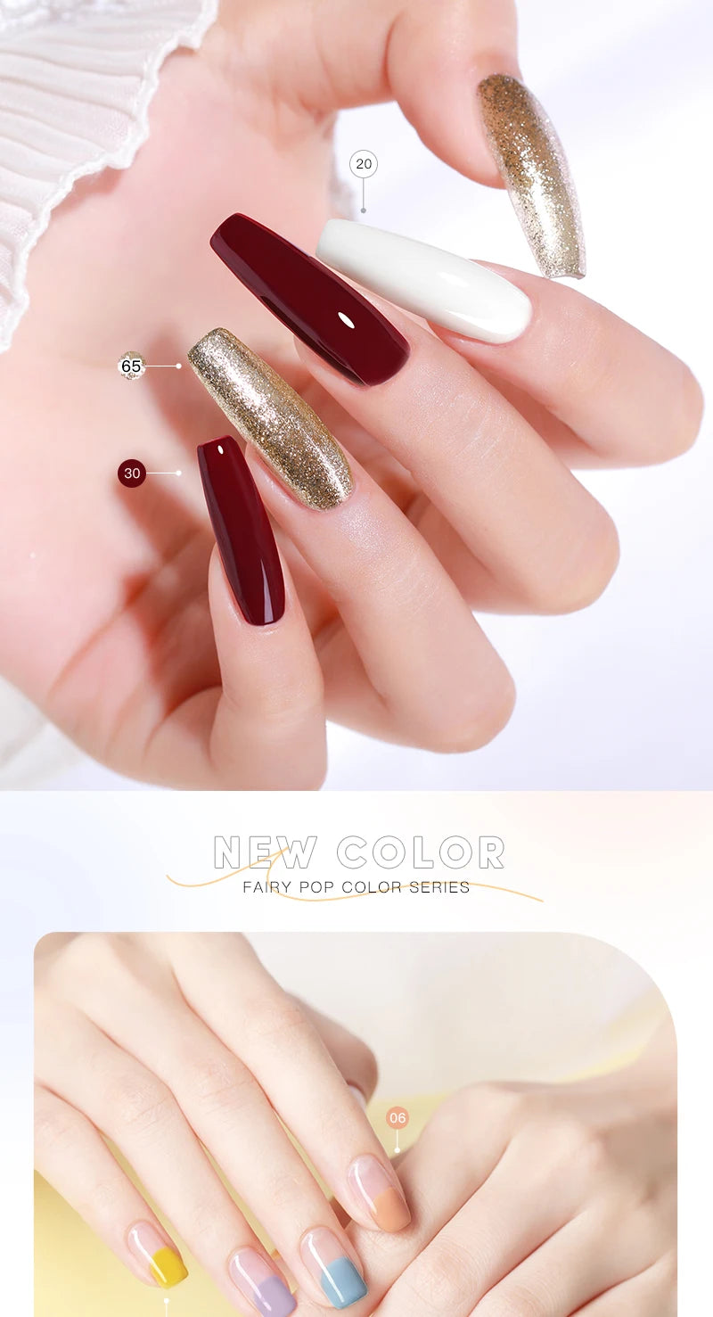 AS 6pcs Color Nail Gel Polish Kit Jelly Pink TPO FREE HEMA FREE Self Leveling Nude Natural Pink Nail Varnish Manicure Set