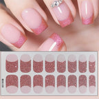 14/16Tips Full Cover Gradient Nail Stickers Multi Color Self Adhesive Slider No Need UV Lamp Cured Press ON Nail Decal