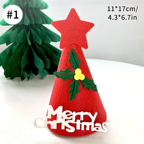 Christmas Hat Headwear INS Christmas Tree Hat 2026 New Year Party Atmosphere Photo Props Children Christmas Festival Costumes