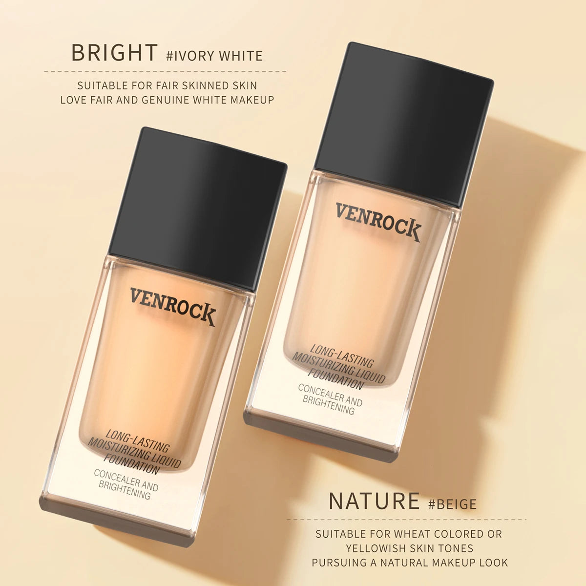 Long-lasting Hydrating Liquid Foundation - The Lifeline for Dry Skin, Stay Fresh Without Cakey Build, Brightens Tone, Natural Bare or Make-up-Free Look, Moisturizing and Smooth Creamy Base for a Flawless Finish