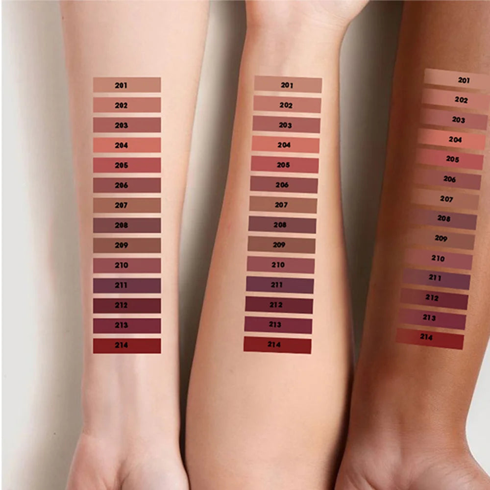 6 PCS/SET Ultra-Fine Wood Lip Liner Set - Nude Brown Collection, Velvet Matte Long Lasting Waterproof 18 Colors Lip Combo