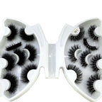 HBZGTLAD 5/8 Pairs of Natural Russian Striped Mink Lashes 3D False Lashes Volume Wavy False Lashes Eyelash Extensions Makeup