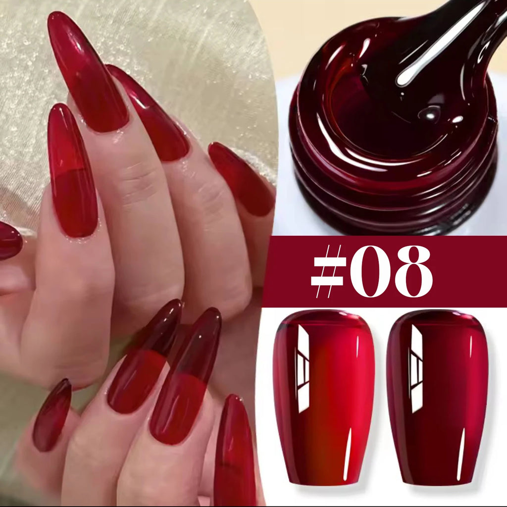 10ML 1-24PCS Milk White Jelly Gel Nail Polish Nail Art 2025 New Popular Nail Supplies UV LED Light Nails Autumn Nails