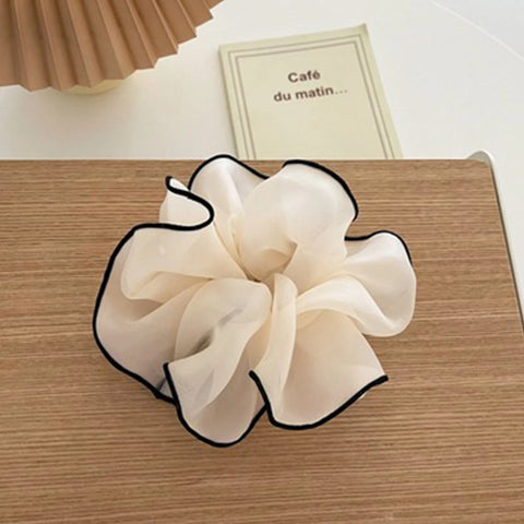 Korean Fashion Big Scrunchies For Girls Pink White Hairties For Bun Hairstyle Hair Bands Hair Accessories For Women Headwear