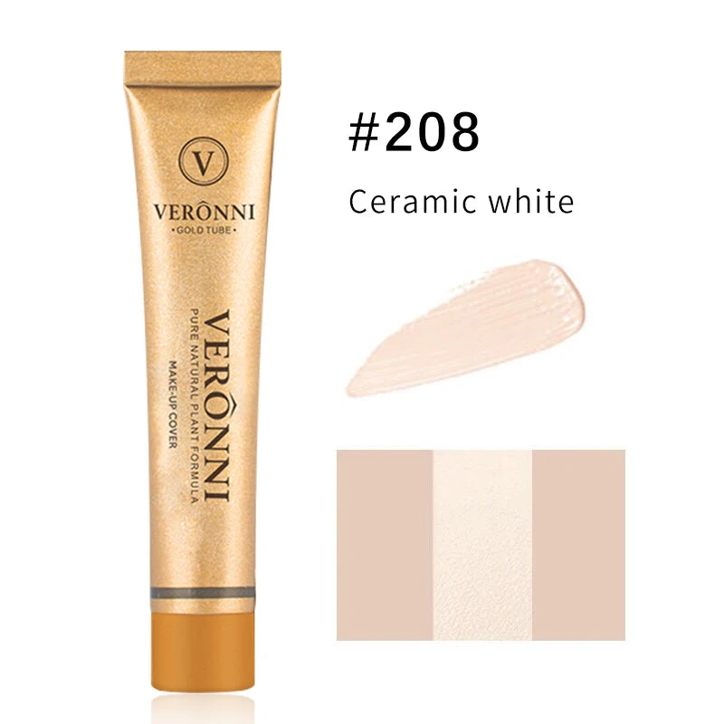 VERONNI Brand Maquiagem Liquid Concealer 30g Flawless Waterproof Body Tattoo Makeup Cover Foundation Face Cosmetics Make Up Base
