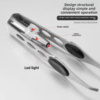 1pcs Hot Sales Portable Stainless Steel Button Cell Smart Design Eyebrow Hair Remove Tweezer with LED Light Makeup Tool