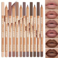 6pcs Velvet Matte Lip Liner Set - Long-Lasting Versatile Shades Longlasting Lip Makeup Berry, Brown, Pink Lip Pencil