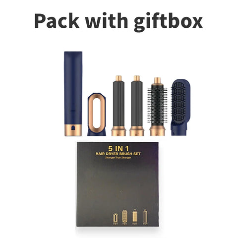 5 in 1 Multifunctional hair dryer Straightener Curling iron Curling iron with brush Hot air comb Styling set