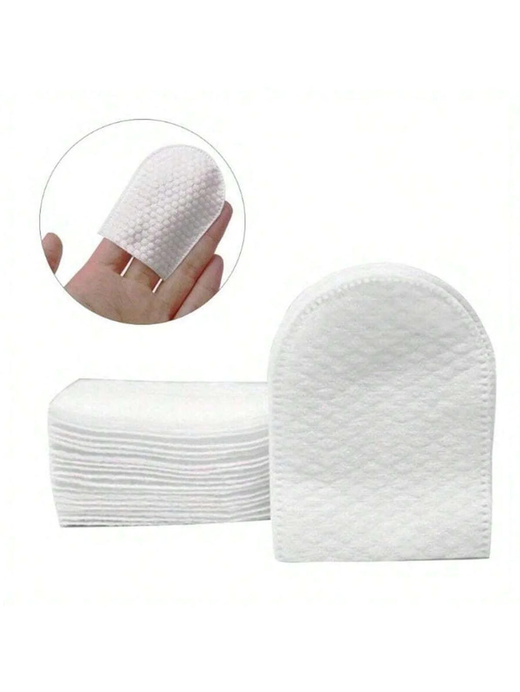 30Pcs/50Pcs/100Pcs Disposable Finger-Glove Type Makeup Remover Cotton Pads, U-Shaped Non-Woven Fabric, Double-Sided Pocket-Style, Soft and Lint-Free, Effective Makeup Removal