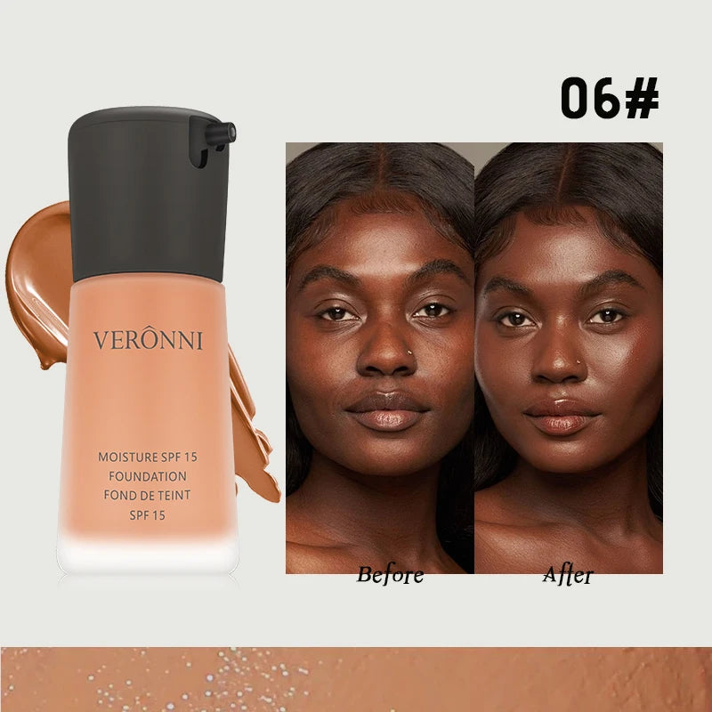 Matte Liquid Foundation Oil Control Concealer BB Cream Waterproof Lasting Full Coverage Natural Face Base Professional Makeup
