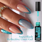 LILYCUTE 5ml Super Bright Silver Metallic Painting Liner Gel Nail Polish Drawing Stripe Graffiti Mirror Pull Line UV Gel Varnish
