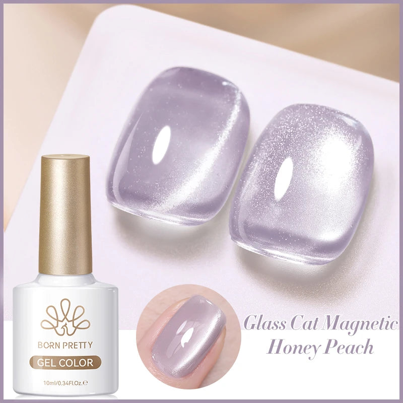 BORN PRETTY 10ml Silver Water Light Cat Magnetic Gel Nail Polish Nail Supplies Vernis Semi Permanent Gel for Fall Winter Nails